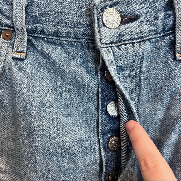 Citizens of Humanity 27” Liya High Rise Classic Fit Crop Button Fly Torn Jeans - Picture 5 of 14